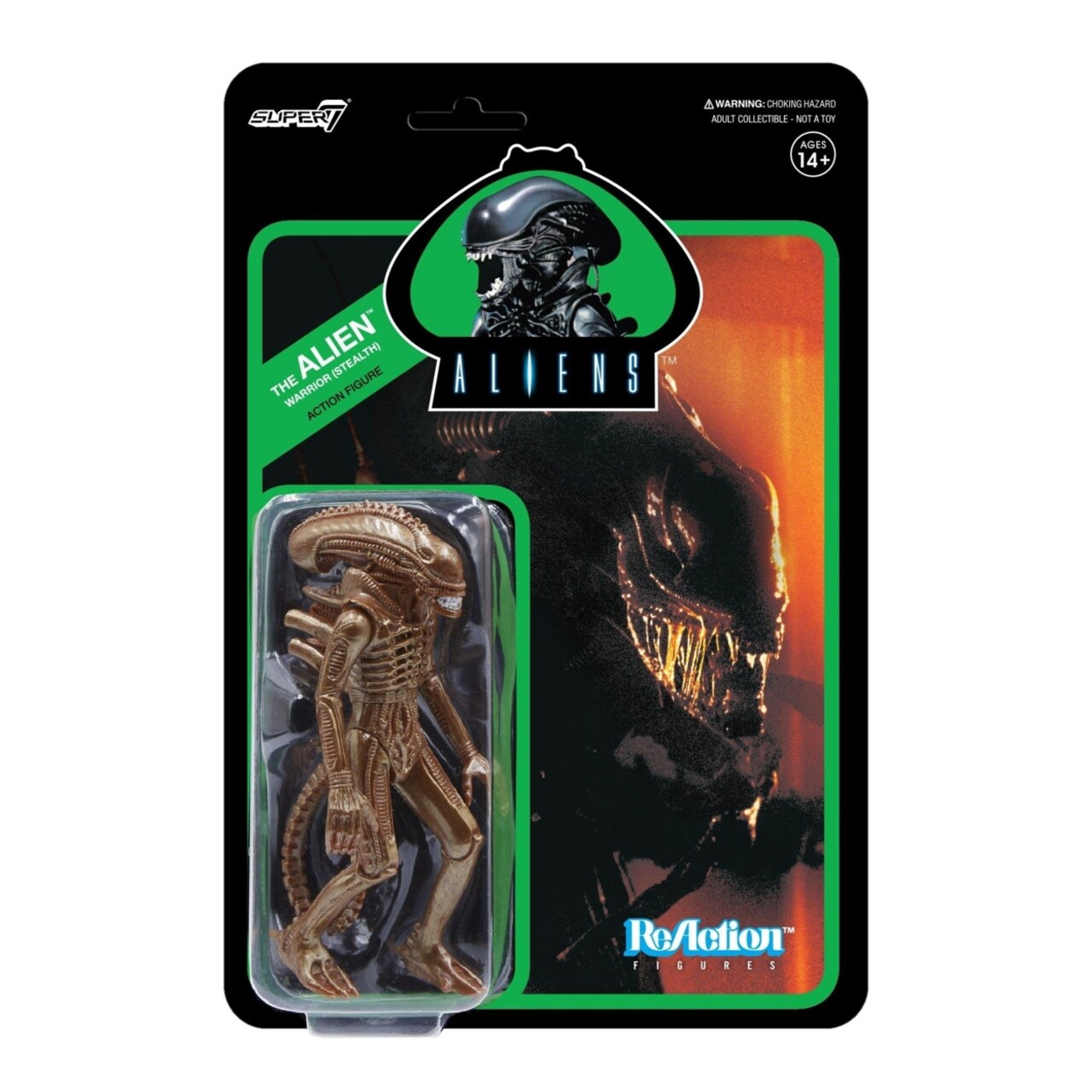 Super7 Aliens Warrior Alien Bronze Action Figure Xenomorph Stealth Horror Movie